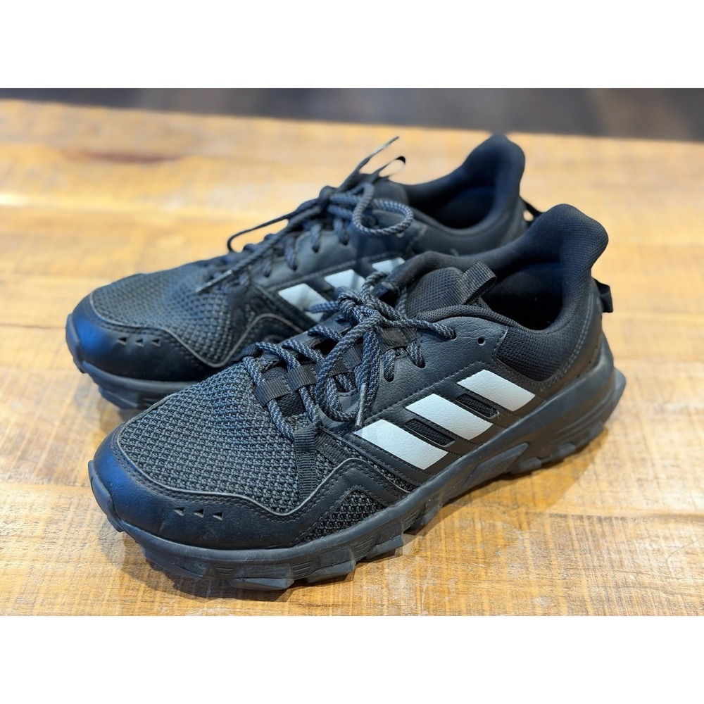 Adidas Rockadia Trail Core Running Sneakers Black Outdoor Hiking Size 7